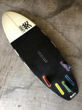 5’8” The Kraft epoxy used surfboard