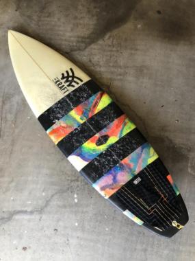 5’8” The Kraft epoxy used surfboard