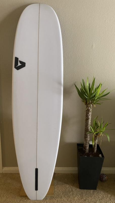 FUNBOARD MADERA + BLANCO + FRANJAS