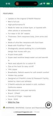 O'Neill Men's Reactor I| 3/2 Full Wetsuit